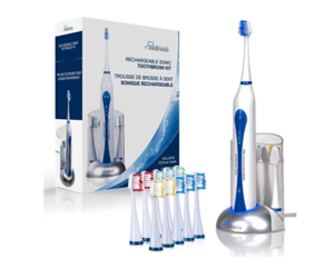 Wellness Oral Care HP-STX Ultra Sonic Rechargeable Toothbrush with 10 Brush Heads