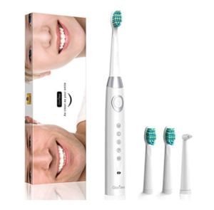 5 Modes Electric Toothbrush Thoroughly Cleans your teeth, Rechargeable Sonic Toothbrushes Last Up to 30 Days Battery Life, White Toothbrush with Timer recommend by Dentists
