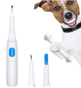 ONETWOTHREE Pet Ultrasonic Dental Calculus and Plaque Remover, Electronic Toothbrush