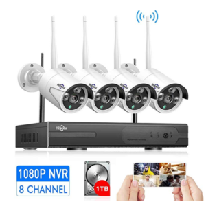 [Expandable 8CH] Wireless Security Camera System Outdoor,HisEEu 8 Channel 1080P NVR 4Pcs