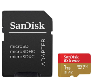 SanDisk 1TB Extreme microSDXC UHS-I Memory Card with Adapter