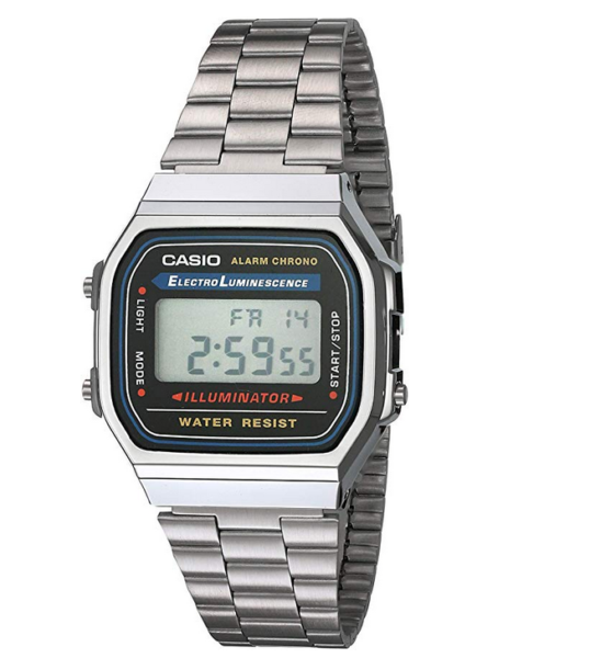 casio watch with sweeping second hand