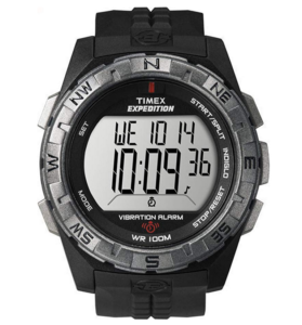 Timex Men's T49851 Expedition Vibration Alarm Black Resin Strap Watch