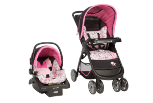 Disney Baby Minnie Mouse Amble Quad Travel System Stroller with OnBoard 22 LT Infant Car Seat (Garden Delight)