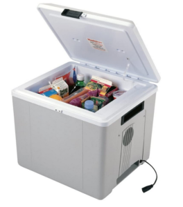 Travel Cooler and Warmer. 27.5 Liter (29 Quart) 12 volt Thermoelectric Iceless Fridge. Perfect for your Car, Truck, Boat and Camping