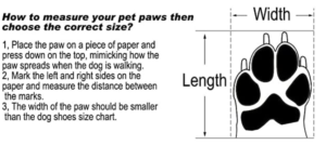 How to measure your pet paws then choose the correct size?