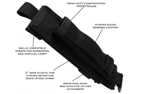 Miles Tactical ASP Molle Baton Holder Pouch fits Expandable Batons and Flashlights 