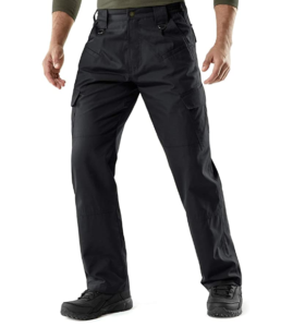 CQR Men's Tactical Pants, Water Repellent Ripstop Cargo Pants