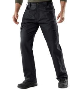 CQR Men's Tactical Pants, Water Repellent Rip-stop Cargo Pants