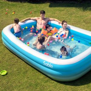 Sable Inflatable Pool, Blow up Family Full-Sized Pool