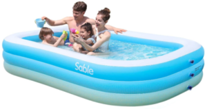 Sable Inflatable Pool, Blow up Kiddie Pool for Family