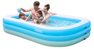 Sable Inflatable Pool, Blow up Kiddie Pool for Family