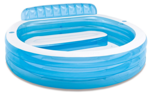 Intex Swim Center Inflatable Family Lounge Pool, 90" X 86" X 31", for Ages 3+