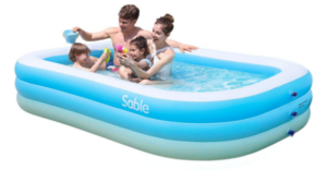 Sable Inflatable Pool, Blow up Kiddie Pool for Family
