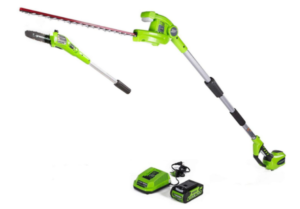 Greenworks 8 Inch 40V Cordless Pole Saw with Hedge Trimmer