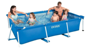 Intex 86" x 23" Rectangular Frame above Ground Outdoor Swimming Pool