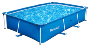 Bestway 56498 Deluxe Splash 9.8' x 6.7' x 26" Kids Rectangular Swimming Pool