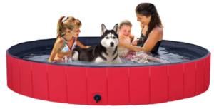 YAHEETECH Red Foldable Hard Plastic Kiddie Baby Large Dog Pet Bath