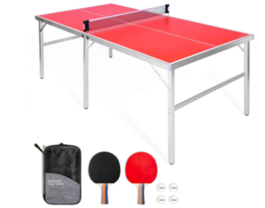 GoSports Mid-Size Table Tennis Game Set - Indoor/Outdoor Portable 
