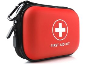 PRICARE Mini First Aid Kit, 95 Pieces Small Water-Resistant Hard Shell Case