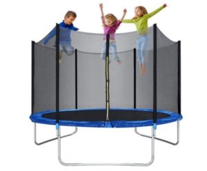 Dkeli 10ft Trampoline for kids or Adults with Safety Enclosure