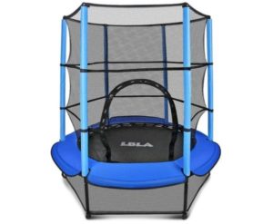 LBLA 55” Mini Trampoline for Kids with Enclosure Net and Safety Pad
