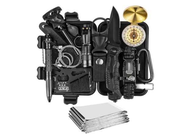 JINAGER Survival kit, Professional Emergency Survival gear 15 in 1