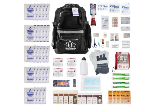 First My Family All-in-One 4-Person Earthquake, Emergency Survival Kit
