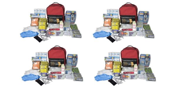 Ready America 70385 Deluxe Emergency Kit 4 Person Backpack 4 Pack