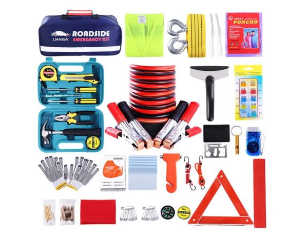 Roadside Assistance Emergency Kit - Multipurpose Emergency Pack Car Premium Road Kit by LIANXIN