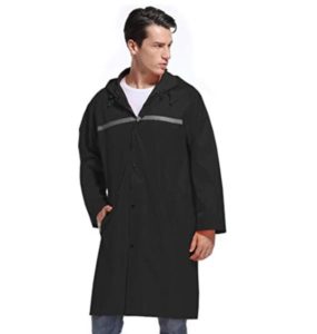 SaphiRose Long Hooded Safety Rain Jacket Poncho