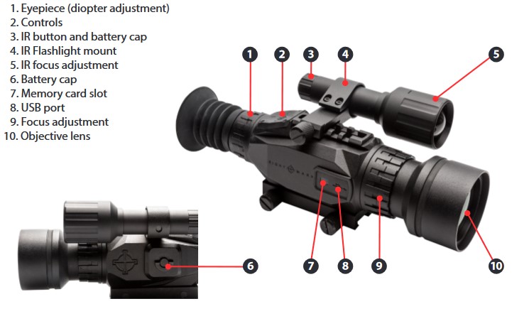 SightMark Wraith HD 4-32x50 Digital Rifle Scope