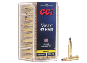 CCI Ammunition V-Max .17 HMR 17 Grain Polymer Tip Rimfire Ammunition 