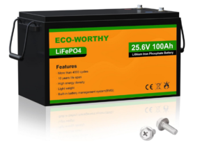 ECO-WORTHY 24V 100AH Mini Size LiFePO4 Lithium Battery