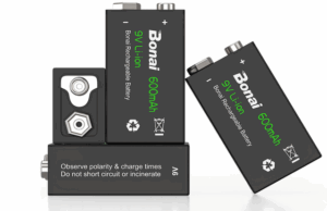 BONAI Rechargeable 9V Batteries