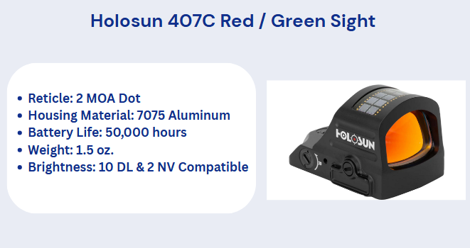 Holosun 407C Red / Green Sight