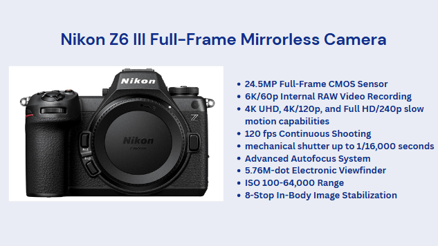Nikon Z6 III  Full-Frame Mirrorless Camera