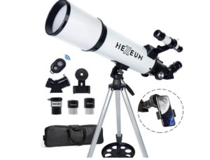HEXEUM 80mm Aperture Astronomical Portable Refracting Telescope