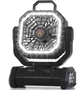 Honesorn Rechargeable LED Camping Fan