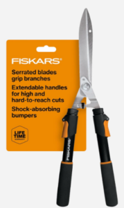 Fiskars 25"-33" Power-Lever Extendable Garden Hedge Shears