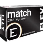 Eley Ammunition Match EPS .22 Long Rifle 40 Grain Flat Nose Brass Cased Rimfire Ammunition