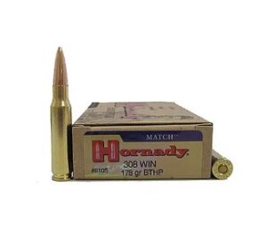 Hornady Match .308 Winchester BTHP Centerfire Rifle Ammunition