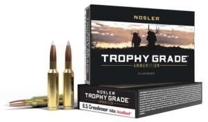 Nosler Trophy Grade 6.5mm Creedmoor  AccuBond Brass Cased Centerfire Rifle Ammunition 60080 for Deer