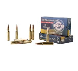 PPU Match .308 Winchester Hollow Point Boat Tail Brass Cased Rifle Ammunition