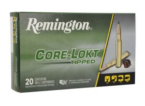 Remington 6.5 Creedmoor Core-Lokt Tipped Brass Rifle Ammunition for Large Game