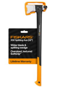 Fiskars X32 Splitting Axe 32", Splitter for Large Wood Logs & Firewood