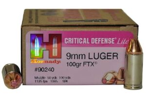 Hornady Critical Defense 9 mm Luger 100 Grain Flex Tip eXpanding Centerfire Pistol Ammunition