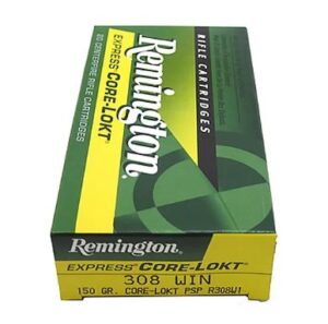 Remington Core-Lokt .308 Winchester 150 Grain Pointed Soft Point Rifle Ammunition